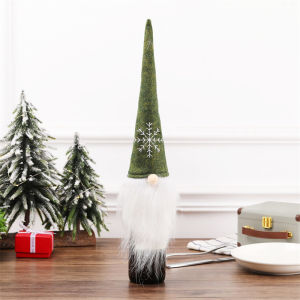 Bọc Chai Ông Già Noel Giáng Sinh Bọc Chống Bụi Đồ Trang Trí Bàn Ăn Túi Bọc Chai Sâm Banh Sang Trọng Năm Mới