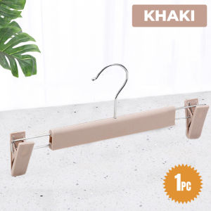 ROCO Adjustable Plastic Pants Hanger With Clip Penyangkut Klip Clothes Hanger Clothespin Penyangkut Baju 衣夹衣架