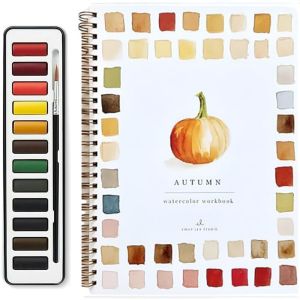 NEXTYOO with Paint Brush Watercolor Workbook Beginner-Friendly With Color Palette Watercolor Paint Book Creative 12 Colors Watercolor Paint Set for Kids Adults Teens