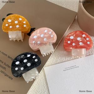 [COD] Home Base Cute Mushroom Shape Small Hair Claw Fashion Creative Acetate Hair Clip Lovely Plants Shark Clips For Girl Hair Accessories