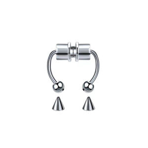 SPENCERRY Party Bar Hip Hop Nonperforated Stainless Steel Men Fashion Jewelry Fake Piercing Nose Ring Septum Rings ic Ring