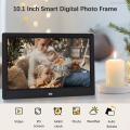 Andoer 10.1 Inch Digital Photo Frame Desktop Electronic Album 1280*800 IPS Screen Supports Photo/ Video/ Music/ Clock/ Calendar Function with Backside Stand Remote Control. 