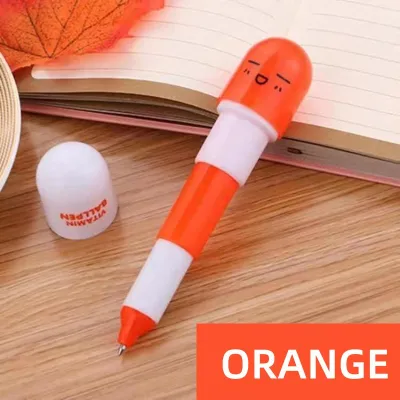 Kawaii Emoji Ballpoint Pen Novelty Creative Retractable Cute Capsule Pill Shape Promotional Gift