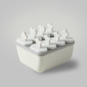 EFHL0788 Cetakan Es Krim 8 Lubang Gagang Karakter Cetakan Jelly 8 Slot Es Loli DIY