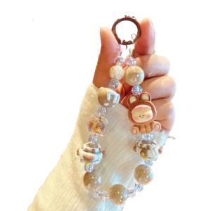 Mobile Strap Phone Chain For Women Colorful Beaded Chain Phone Pendant Charm Anti-Lost Lanyard Wristband