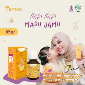 Temoo Hap Hap Madu Jamu 85 gr - Vitamin Penggemuk Badan Anak & Vitamin Otak Anak Cerdas Daya Ingat - Obat Nafsu Makan Gemuk