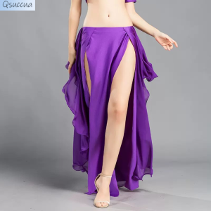 Performance Belly Dance Costume Waves Slit Skirt Dress Carnival Colour 6