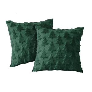 Christmas Celebration Pillow Cover With Invisible Closure Simple Cleaning Sturdy for Living Room Bedroom