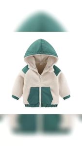 2026 New Autumn Winter Boys Jacket Warm Fleece Baby Coat Fashion Zipper Hooded Children Outerwear 1 2 3 4 5 6 7 Yrs Kids Clothes2026