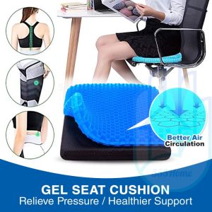 （DeskEase）Gel Seat Cushion / Lumbar Back Support / Chair & Car Cushion Pad  / Egg Sitter