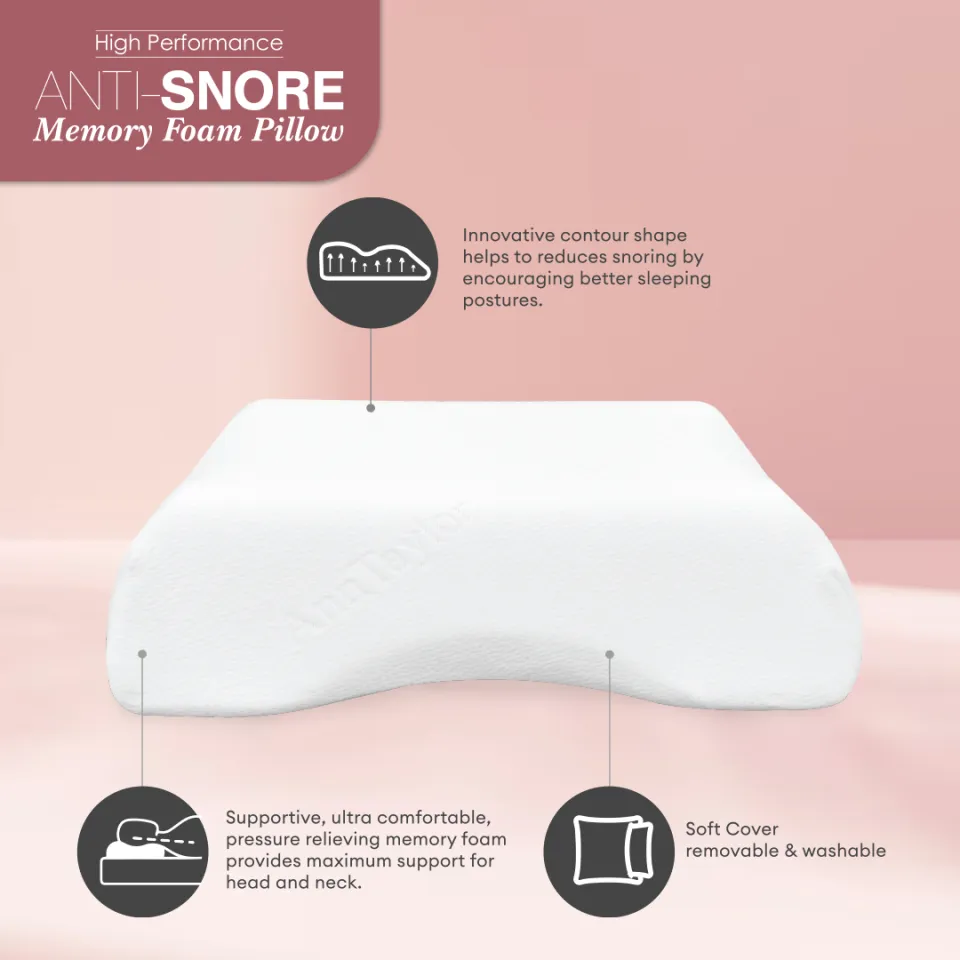 Snore Pillow Best Memory Foam Pillow Under 50 Ann Taylor Anti