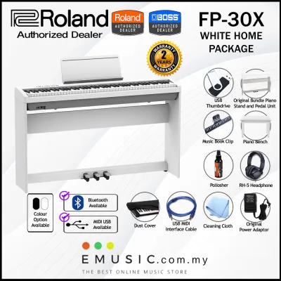 Roland FP-30X 88-key Digital Piano Home Package with Headphone and Piano Bench (FP30X / FP 30X)