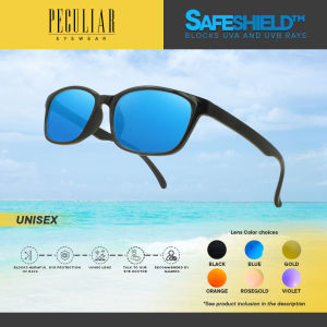 Peculiar Eyewear Plus XANDER Black Rectangle Frame Polycarbonate UV400 Sunglasses for Men and Women