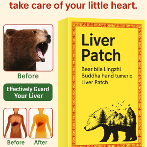 Bear Gallbladder Lingzhi Turmeric Buddha Hand Liver Protection Patch for Adults  Liver Function Support  Detox  Nourishing