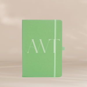 [SAME DAY SHIP] SG Personalised Customised A5 Saffiano Leather Lined Notebook Diary Journal Planner Notes Memo Paper Book Hot Stamping Name Logo Image UV Printing