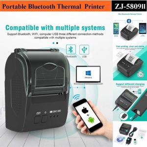 MOBILE PRINTER BLUETOOTH THERMAL STRUK KASIR/PPOB 58MM ZJIANG ZJ-5809II PRO - RPP02N SUPPORT APPS