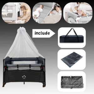 Katil Bayi portable crib with diaper station foldable travel bed baby crib baby cradle