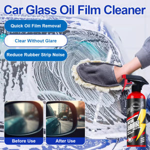 Windshield Powerful Oil Film Remover Multifunctional Cleaning Remover Oil Film Cleaner Nonstaining Reduced Tape Noise Sweep Away Dirt No Glass Damage Powerful Degreasing Cleaner Foam Degreasing Film Cleaner