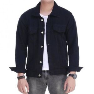 Gassela Fashion Jaket Jeans Hoodie Pria M-XXXL Jumbo Kekinian Cowok Denim Kupluk Casual Distro