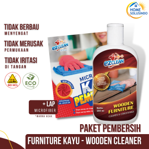 EZClean Paket Pembersih Kayu Wooden Cleaner dan Lap Microfiber Serbaguna Pembersih Jamur Kayu