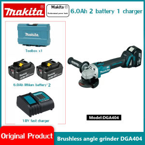 【1 year warranty/original manufacturer】Makita DGA404 brushless angle grinder original 18V lithium battery electric cutting tool household electric polisher