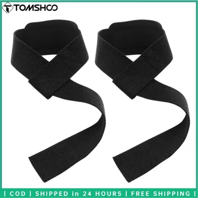 TOMSHOO 2 dây đeo nâng tạ có hỗ trợ cổ tay Dây đeo cổ tay cử tạ cho nam và nữ Dây đeo tập gym cho tạ tập thể dục nâng tạ