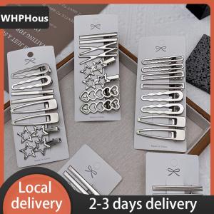 [COD] WHPHous Ship within 24 hours 8pcs Girl Hair Pins Metal Duckbill Clip Women Hair Clips Side Bangs Female Ladies Barrettes Hair Accessories