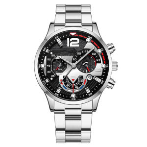 Original Men Luxury Watch Stainless Steel Strap Waterproof Quartz Watch Men Business Wrist Watch Jam Tangan Lelaki