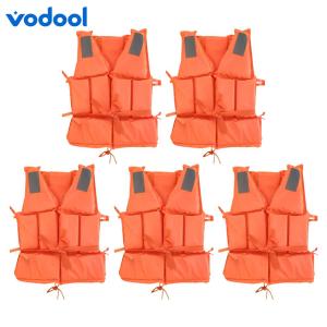 VODOOL 5 PCS Adult Boats Fishing Vest W/Whistle Swimming Drifting Vest for Boating Kayaking & Water Sports