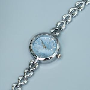 HB Jewelry JESSA Womens Watch Blue Dial Silver Tone Chain Bracelet Round Case Minimalist Fashion Watch Water Resistant Battery Operated Non Tarnish Hypoallergenic Watch