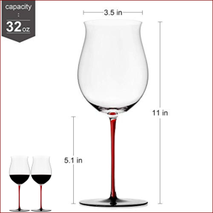 [SG Stocks]  Ambrosia Rouge Grand Cru Bordeaux Wine Glass