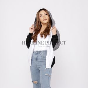 Jaket Parasut Hoodie Wanita - Anais Jaket Grey