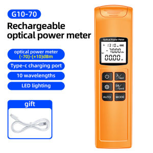 Optical Power Meter GG10 High Precision Rechargeable Battery FTTH Fiber Optic Power Meter With Flash Light OPM FC/SC/ST