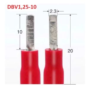 Đầu Cos Dẹp Nối Dây Điện Đuôi Tròn Bọc Nhựa Cách Điện Màu Đỏ 1.25-10mm Màu Xanh 2-10mm Màu Vàng 5.5-10mm Gói 20 Cái Mỗi Màu