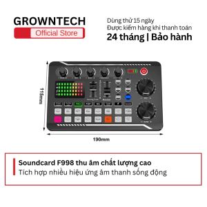 SoundCard âm thanh F998 chuyên nghiệp kết nối bluetooth - Sound card livestream thu âm karaoke ghi âm phòng thu tại nhà