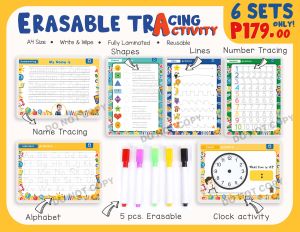 Laminated Erasable Tracing Activity