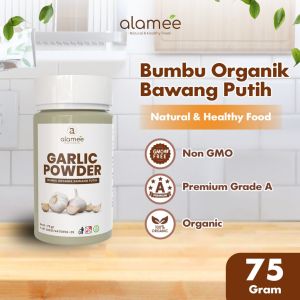 ALAMEE Bawang Putih Bubuk Garlic Seasoning Powder Bumbu Masak Dapur Organik Murni Asli 75g