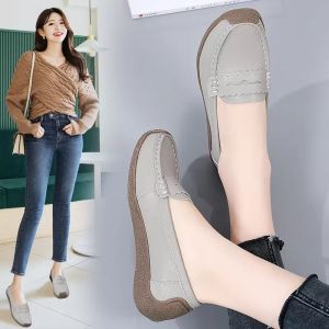 korean ladies flat shoes for women slip on black shoes women doll shoes woman elegant new style 2024 breathable shoes