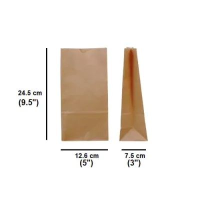 Beg Kertas / SOS Paper Bag [BROWN / WHITE] / Kraft Brown Paper Bag Block Bottom/ Food Wrapprer Paper Bag / White Paper Bag / beg kertas SOS #4/ #6/ #8/ #12