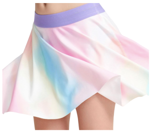 A Perfect Match for Moms and Kids!-Trendy Tie-Dye Tennis Skirt with Side Pockets
