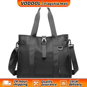 กระเป๋า Tote ผู้ชายผ้าฝ้าย Oxford ขนาดใหญ่จุใจ สายสะพายไหล่และสายข้ามตัว เหมาะสำหรับเดินทางและทำงานในดีไซน์ทันสมัย