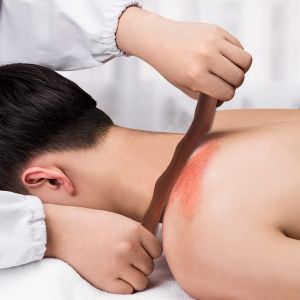 Tongkat Pijat Tongkat Gua Sha 20 Manik-Manik Bahan Kayu Karbonisasi Alami Untuk Alat Pelangsing Tubuh