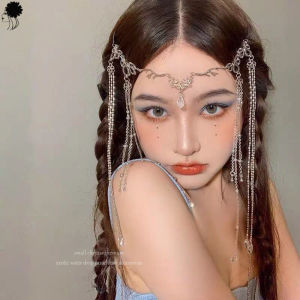 [small chrysanthemum]เพชรเทียมงานโรแมนติกงานแต่งงานโซ่หน้าผากคริสตัลเงาวาวเครื่องประดับศีรษะที่แปลกใหม่เครื่องประดับเจ้าสาวของขวัญวันวาเลนไทน์