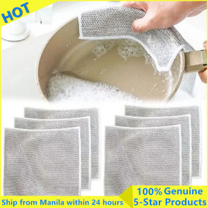 Clean Wire Dish Cloth Rust Removal Cleaning Cloth Kitchen Magic Dish Towel Multipurpose Wire Dish Cloth Suitable for Dry and Wet Detergent Stainless Steel Dish Cloth