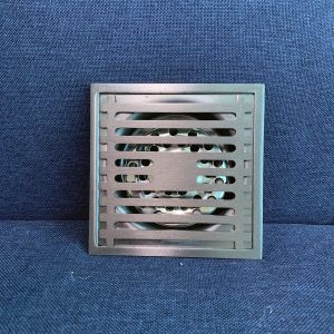 Ga Thoát Sàn Chống Mùi Hôi Inox 304 Phễu Thoát Sàn Chống Hôi Màu Xám Đen Cao Cấp - Kt: 10 x 10cm