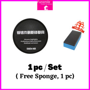 FUNSMILE : [ FOC Sponge ] Chrome Polish Paste – Metal Refurbishment & Rust Remover for Car Trim (50g)