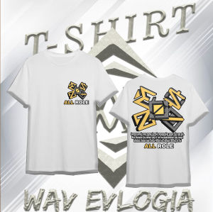 (03) KAOS DISTRO FASHION WAV EVLOGIA MOTIF ALL ROLE MLBB FREE STICKER PRIA WANITA KEREN STREETWEAR T-SHIRT