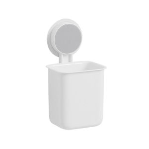 Powerful Suction Cup Toothbrush Holder Wall-mounted Drain Toothbrush Storage Rack for Bathroom