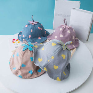 I Love Daddy & Mummy Mũ Tai Bèo In Hình Trái Tim Cho Bé Gái Mũ Bảo Vệ Chống Nắng Panama Bằng Cotton Mềm Cho Trẻ Sơ Sinh Mũ Trẻ Em Mùa Xuân Hè