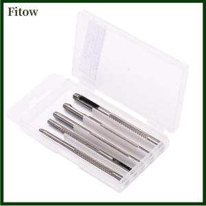 Fitow 5Pcs Leather Round Shape Hole Punch Kit Belt Watch Band Hollow DIY Tool With Box